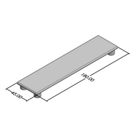 60-150-2 MODULAR SOLUTIONS POLYAMIDE PART END CAP 45MM X 180MM LIGHT GRAY